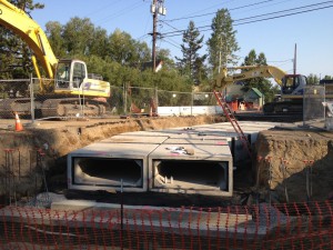 Construction of the Bijou Erosion Control project. Image credit: City of South Lake Tahoe