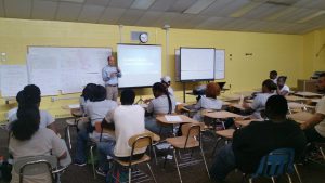 Washington, D.C., residents ranging from 14 to 24 years old attend a lecture about careers in green infrastructure as part of the annual Green Zone Environmental Program. (Photo courtesy Seth Brown)