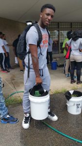 As the “bioretention-in-a-bucket” project demonstrates, many effective green infrastructure projects can be built with simple objects from a hardware store. (Photo courtesy Seth Brown)