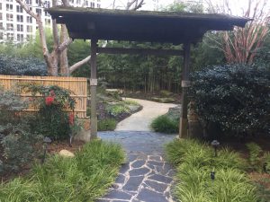 Rain percolates through the soil in the hotel’s zen garden and is collected by underdrains that empty into storage tanks a few levels below. To capture this water, the hotel simply piped the drains into storage tanks instead of the sewer.