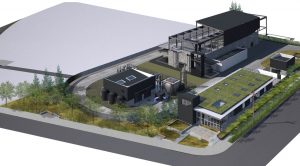 The sustainable design of King County's Georgetown Wet Weather Treatment Station includes a green roof, rain gardens, and cisterns to filter and collect stormwater. (Photo courtesy of King County)